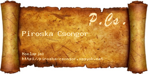 Piroska Csongor névjegykártya